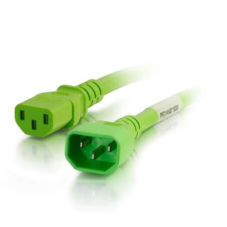 Cb Distributing 6 ft. 14AWG Power Cord - IEC320C14 to IEC320C13 - Green ST257221